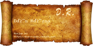 Dús Rózsa névjegykártya