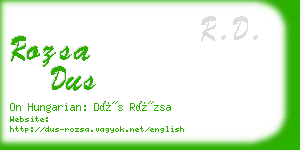 rozsa dus business card